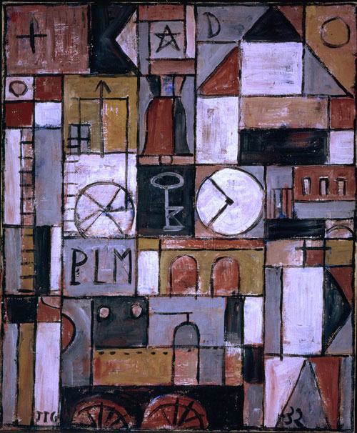 Joaqu&iacute;n Torres Garc&iacute;a, Constructivo con Campana, 1932.